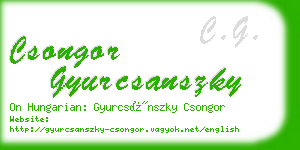 csongor gyurcsanszky business card